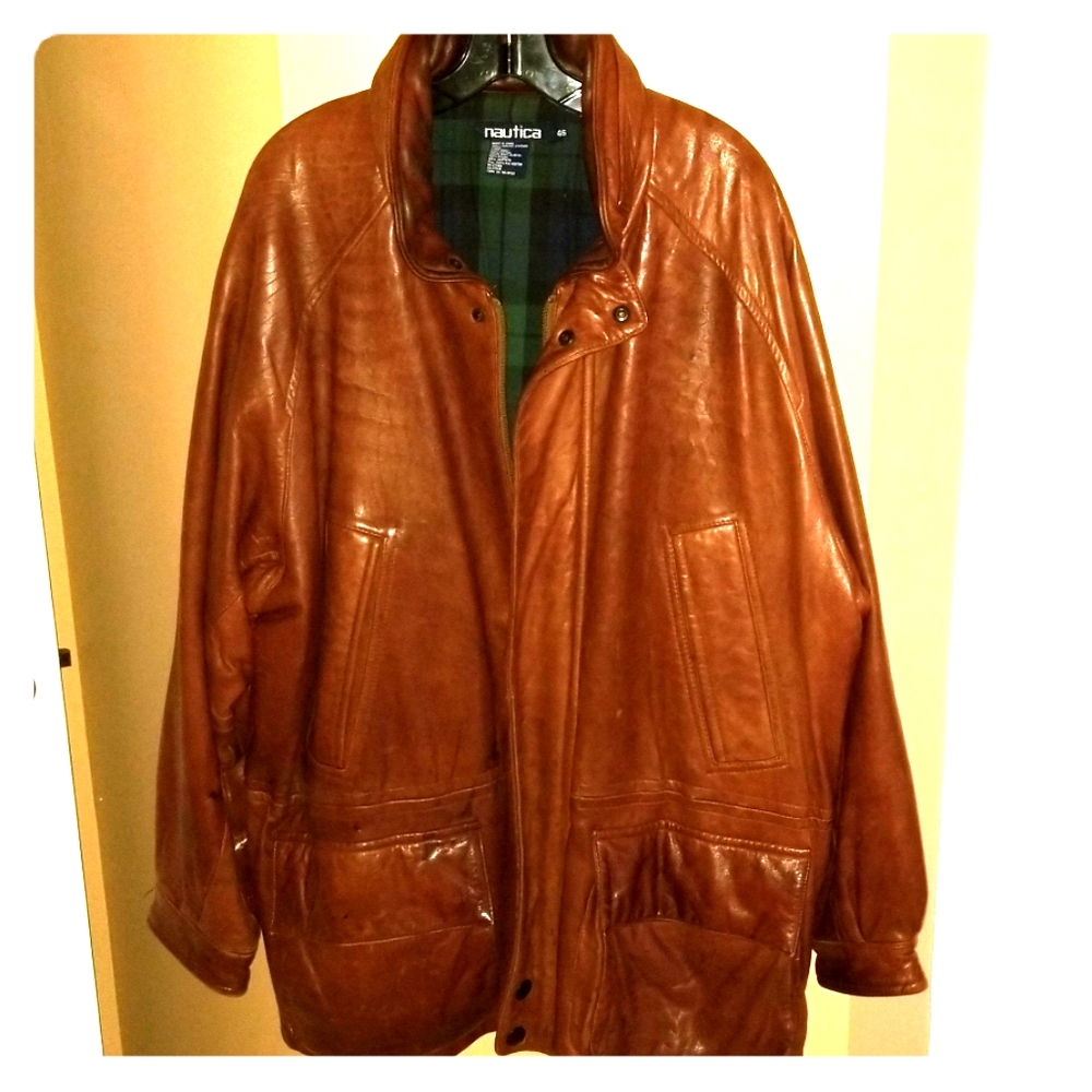 Nautica leather Parka Vintage